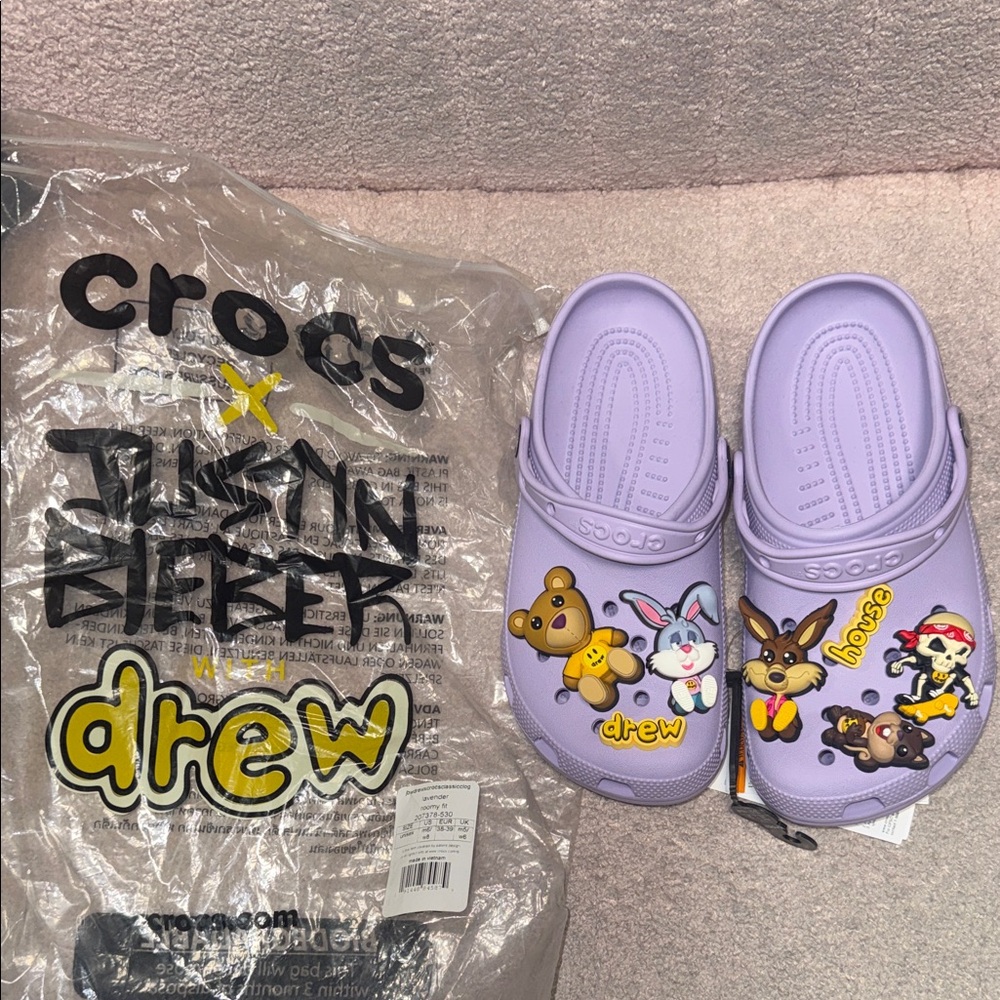 Justin bieber collab with crocs
